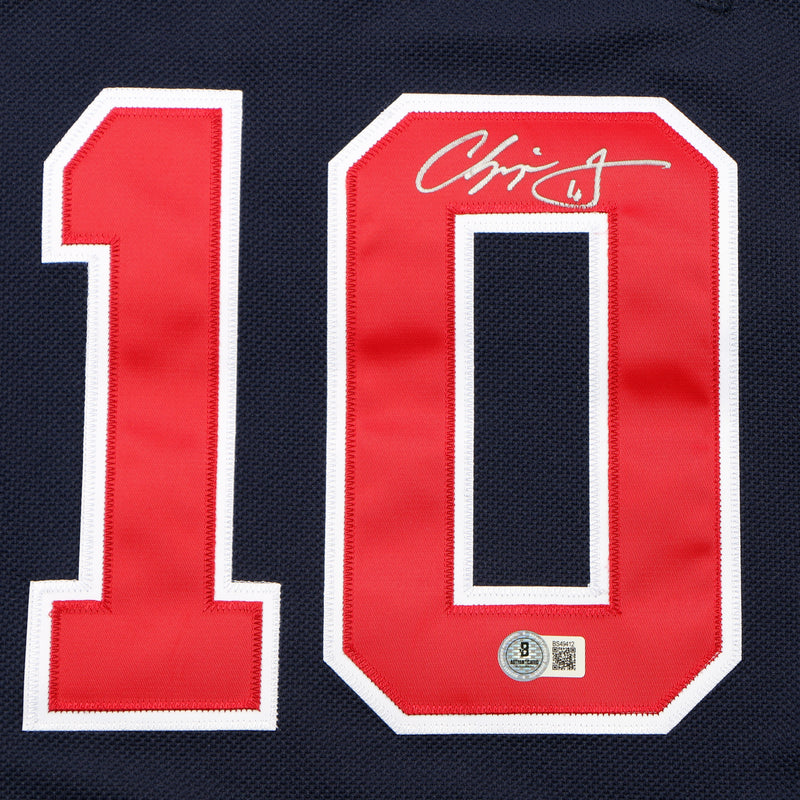 Chipper Jones Signed Jersey Atlanta Braves HOF Mitchell & Ness Beckett