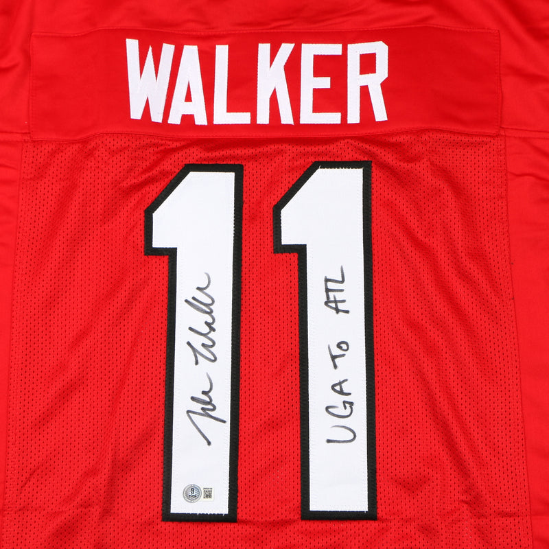 Jalon Walker Signed Jersey Georgia Bulldogs Atlanta Falcons UGA To ATL Beckett