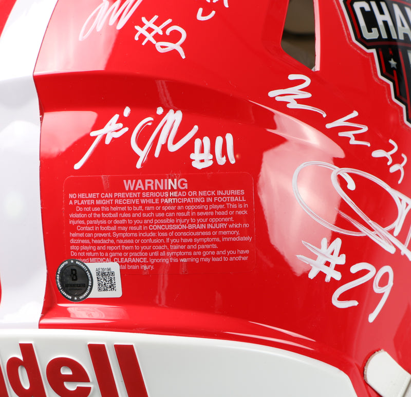 Georgia Bulldogs 2022 Team Signed Helmet Authentic Stetson Bennett Ladd Brock National Champs BAS AE39196 NEW