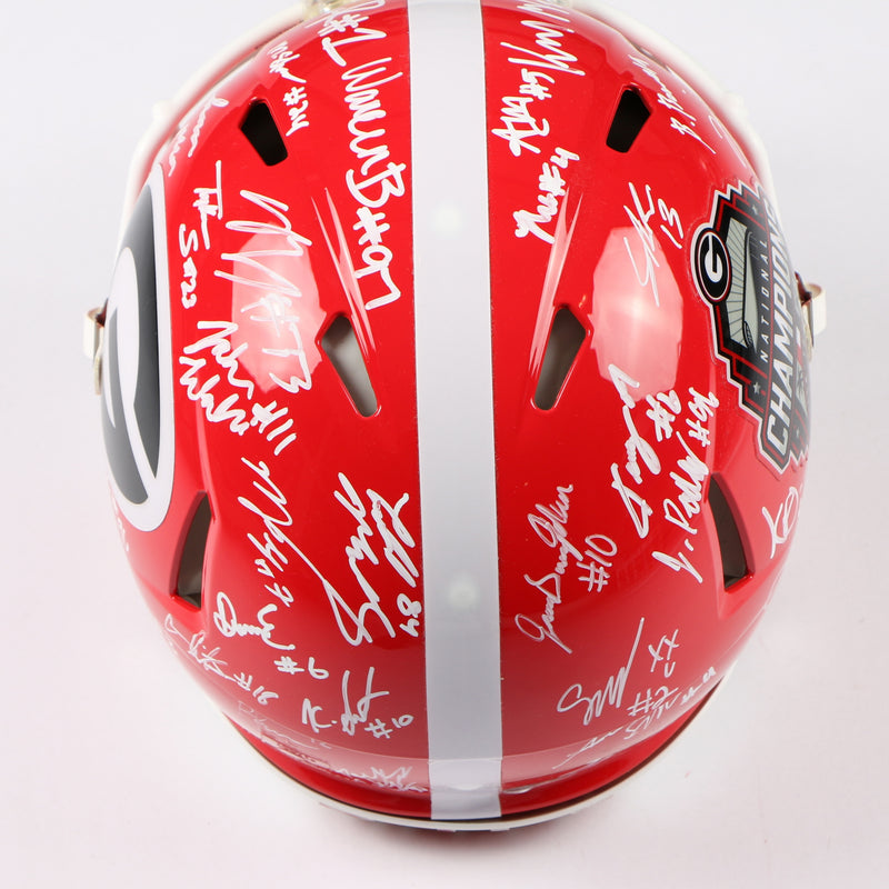 georgia helmets motorcycles Georgia Bulldogs 2022 Team Signed Helmet Authentic Stetson Bennett Lad – More Than Sports