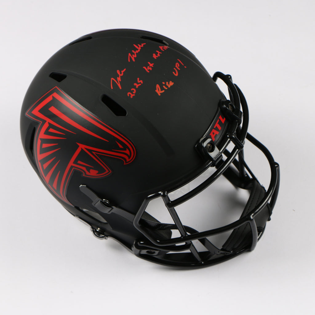 Jalon Walker Signed Helmet Atlanta Falcons Eclipse Rep Full Rise up! Beckett