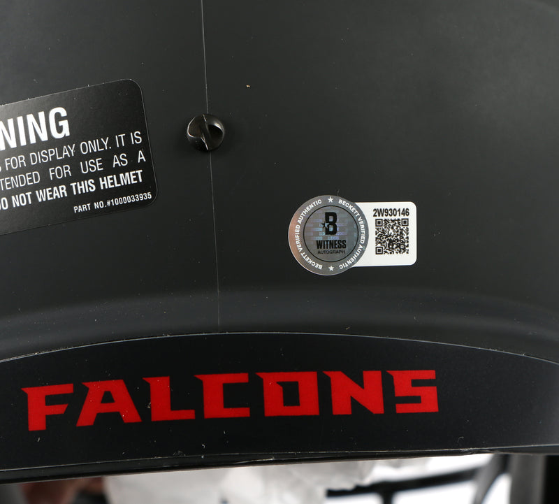 Jalon Walker Signed Helmet Atlanta Falcons Eclipse Rep Full Rise up! Beckett