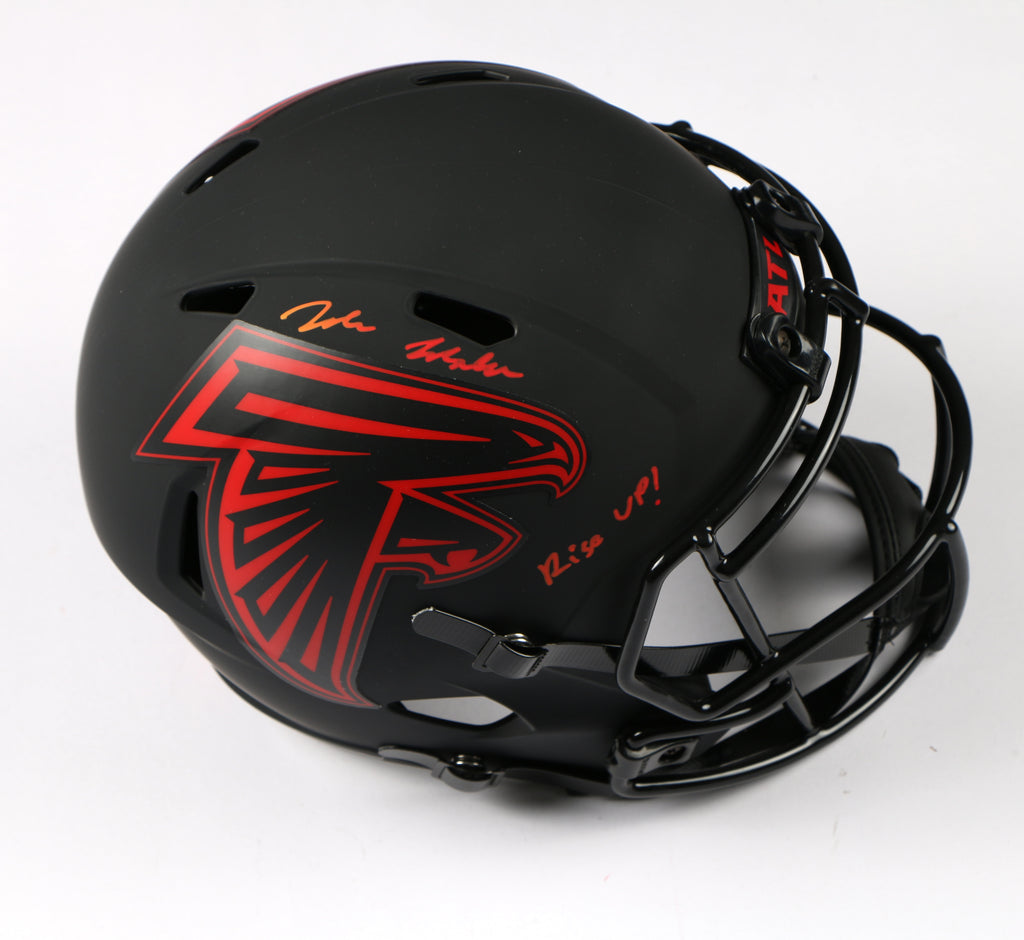 Jalon Walker Signed Helmet Atlanta Falcons Eclipse Rep Full Rise up! Beckett