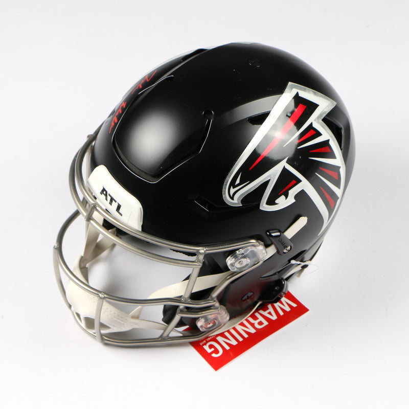 atlanta falcons motorcycle helmet Jalon Walker Signed Helmet Atlanta Falcons Speed Flex Full Size Rise u – More Than Sports