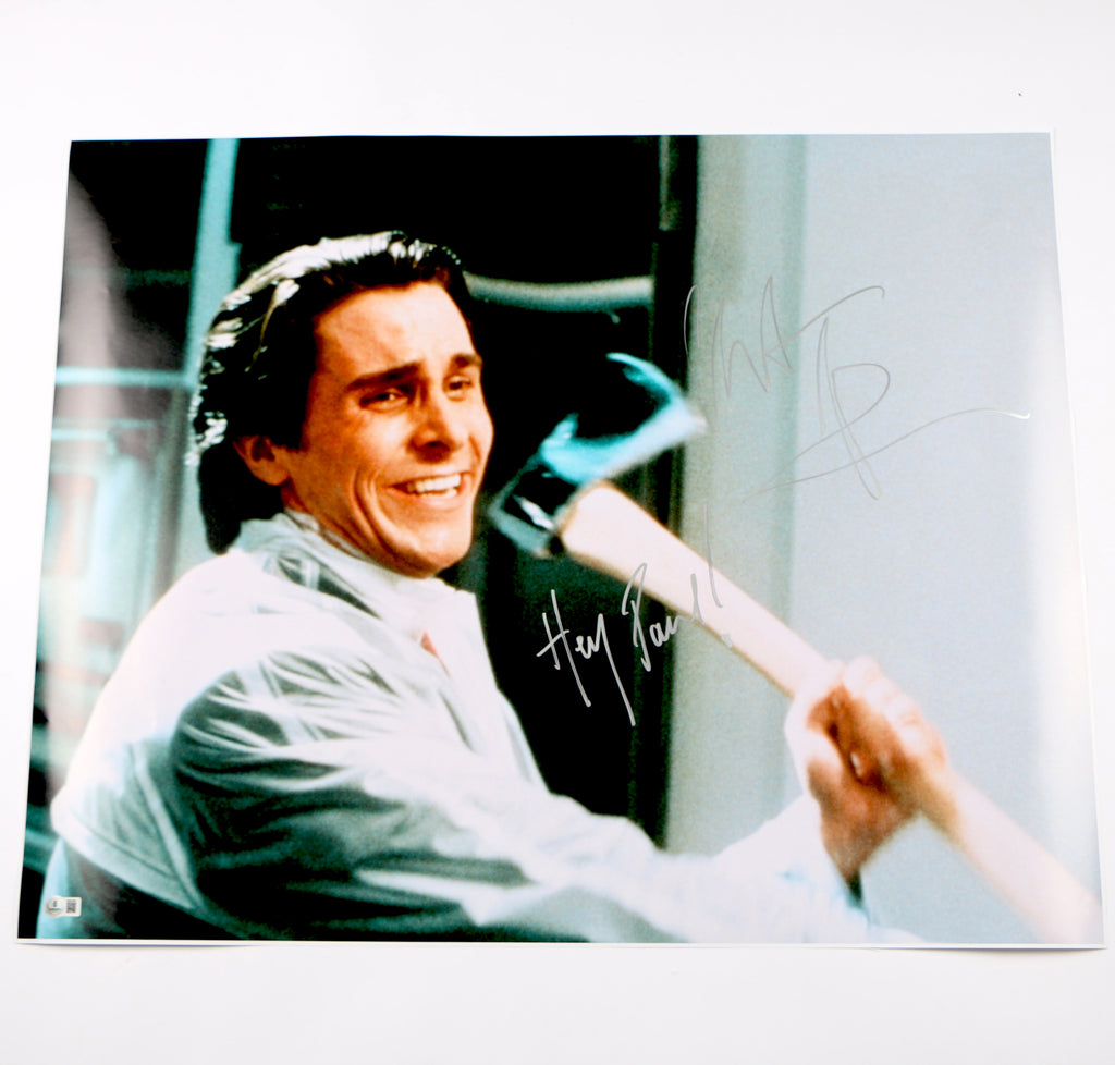 Christian Bale Signed Photo Auto Patrick Bateman American Psycho Signed Beckett