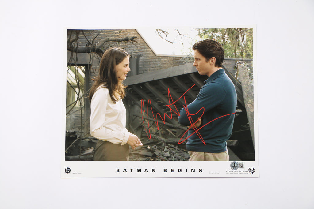 Christian Bale Signed Photo Lobby Card Auto Batman Begins Signed Beckett