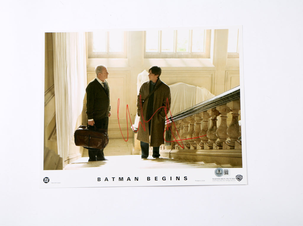 Christian Bale Signed Photo Lobby Card Auto Batman Begins Signed Beckett