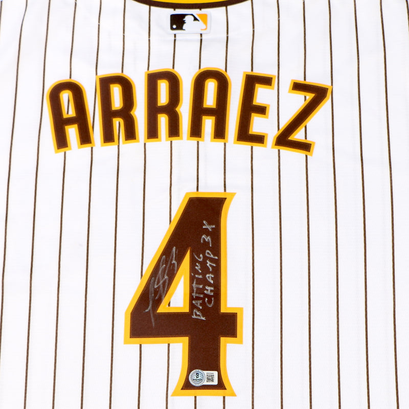 Luis Arraez Signed Jersey Nike Authentic Baseball San Diego Padres Beckett