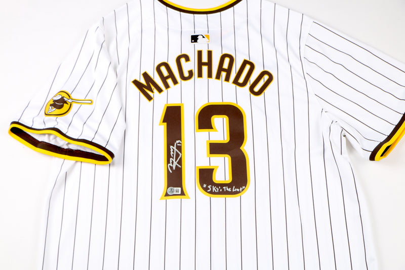 Manny Machado Signed Jersey Nike Authentic Baseball San Diego Padres Beckett