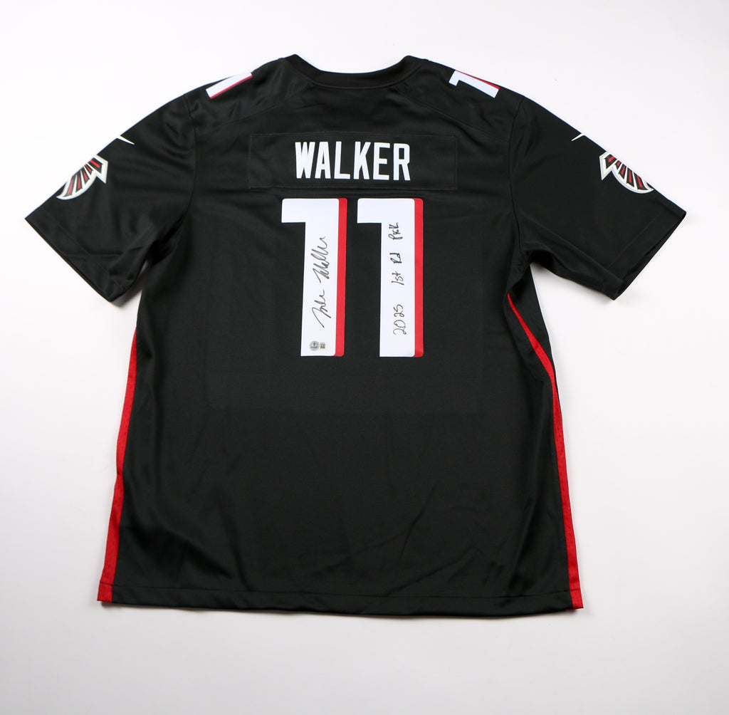 Jalon Walker Signed Jersey Atlanta Falcons Authentic Stitched Rise up! Beckett