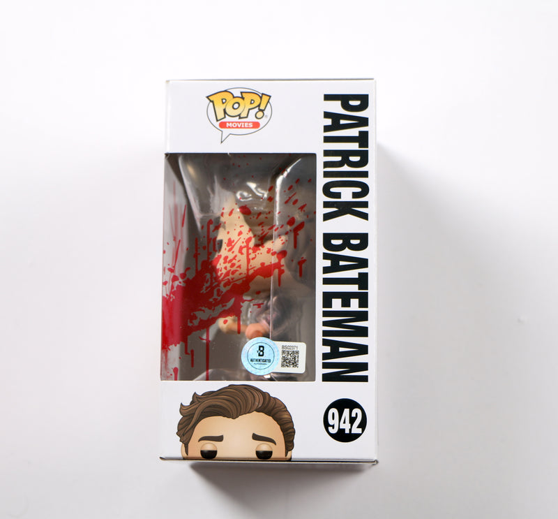 Christian Bale Signed Funko Pop 942 Patrick Bateman American Psycho Autograph Beckett