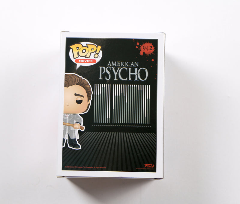Christian Bale Signed Funko Pop 942 Patrick Bateman American Psycho Autograph Beckett