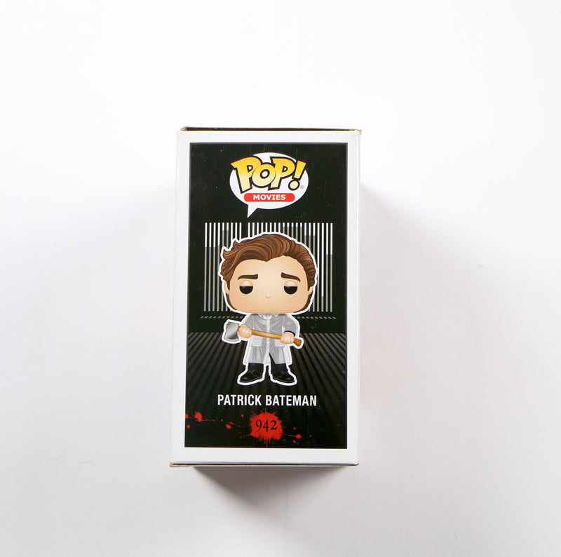 Christian Bale Signed Funko Pop 942 Patrick Bateman American Psycho Chase Damage Beckett