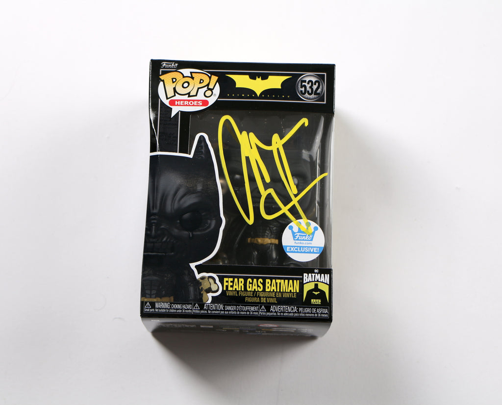 Christian Bale Signed Funko Pop 532 Fear Gas Batman Batman Begins Beckett