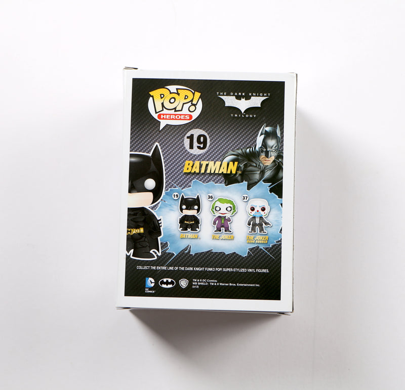 Christian Bale Signed Funko Pop 19 Batman The Dark Knight Trilogy Beckett