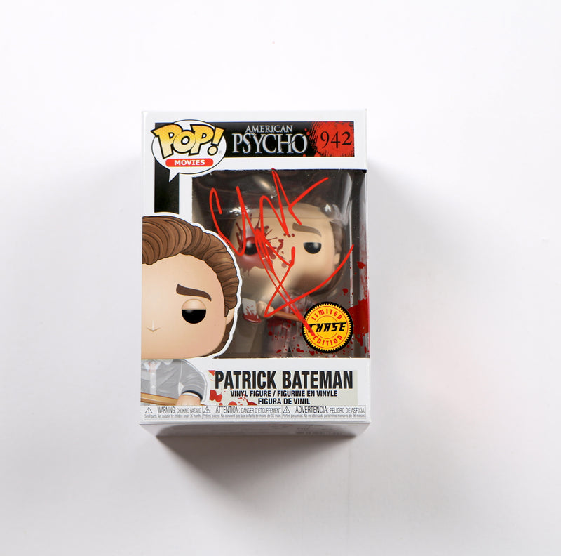Christian Bale Signed Funko Pop 942 Patrick Bateman American Psycho Chase Beckett