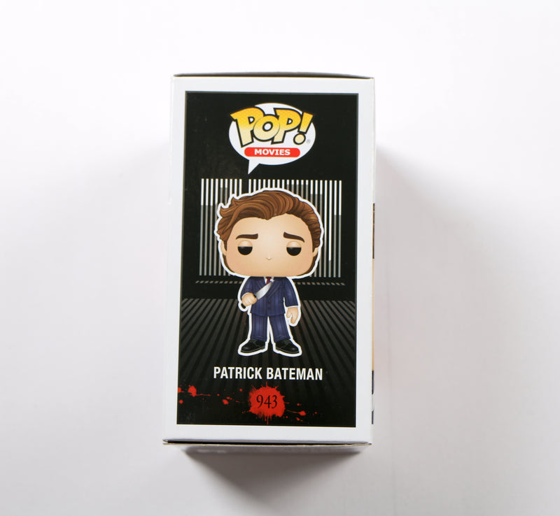 Christian Bale Signed Funko Pop 942 Patrick Bateman American Psycho Excl Beckett