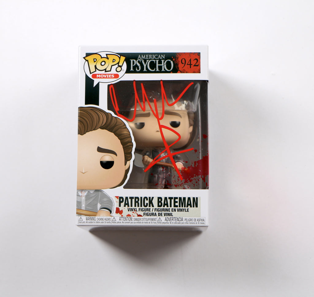 Christian Bale Signed Funko Pop 942 Patrick Bateman American Psycho Auto Beckett