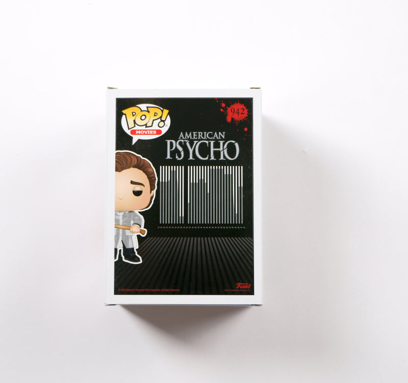 Christian Bale Signed Funko Pop 942 Patrick Bateman American Psycho Auto Beckett