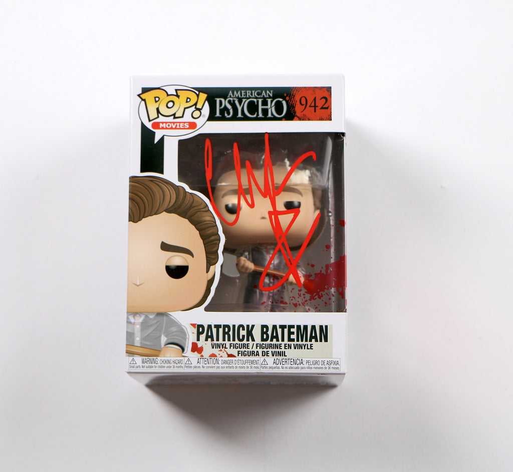 Christian Bale Signed Funko Pop 942 Patrick Bateman American Psycho Auto Beckett