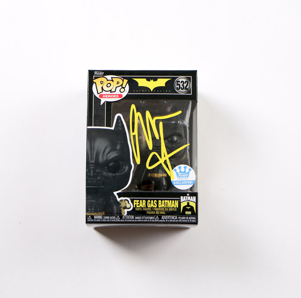 Christian Bale Signed Funko Pop 532 Fear Gas Batman Batman Begins Beckett