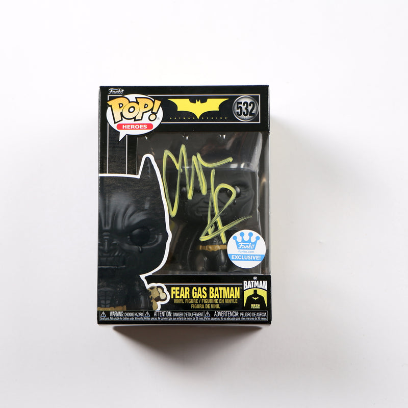 Christian Bale Signed Funko Pop 532 Fear Gas Batman Batman Begins Beckett