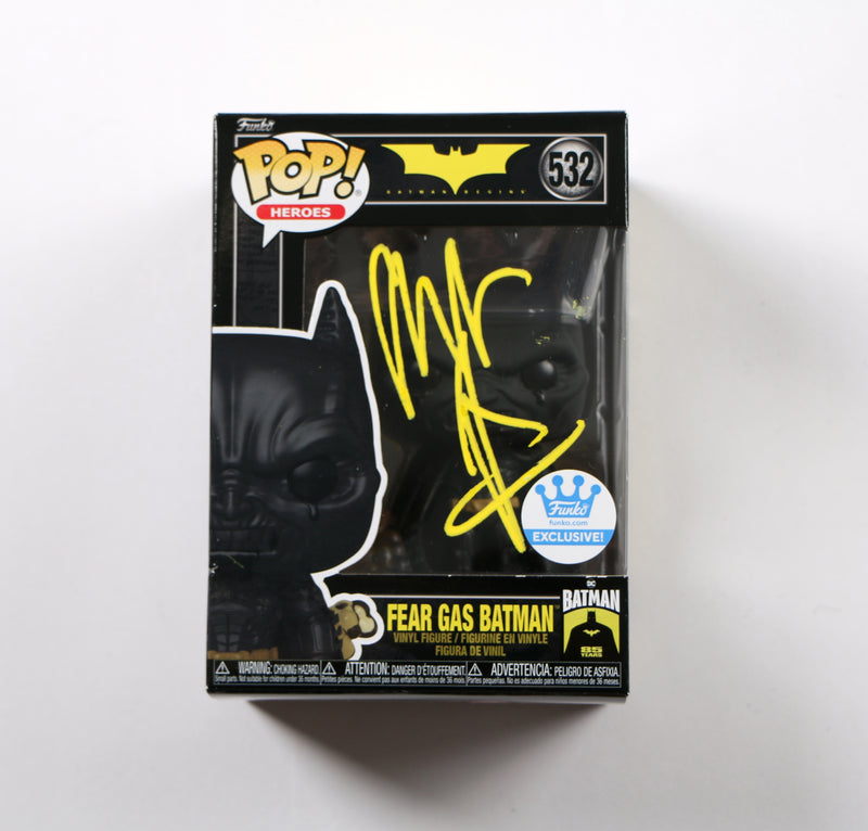 Christian Bale Signed Funko Pop 532 Fear Gas Batman Batman Begins Beckett