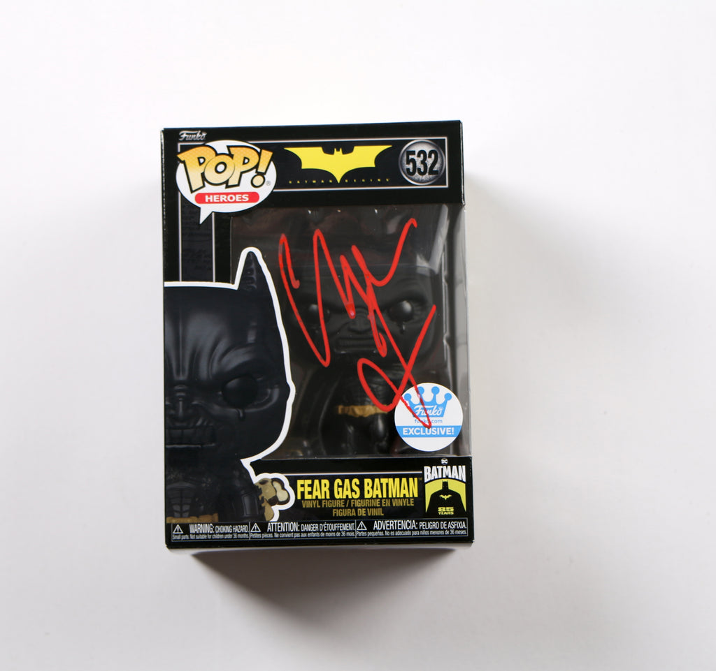 Christian Bale Signed Funko Pop 532 Fear Gas Batman Batman Begins Beckett