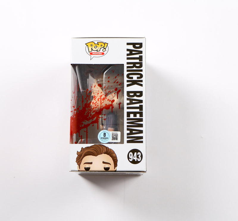 Christian Bale Signed Funko Pop 942 Patrick Bateman American Psycho Excl Beckett