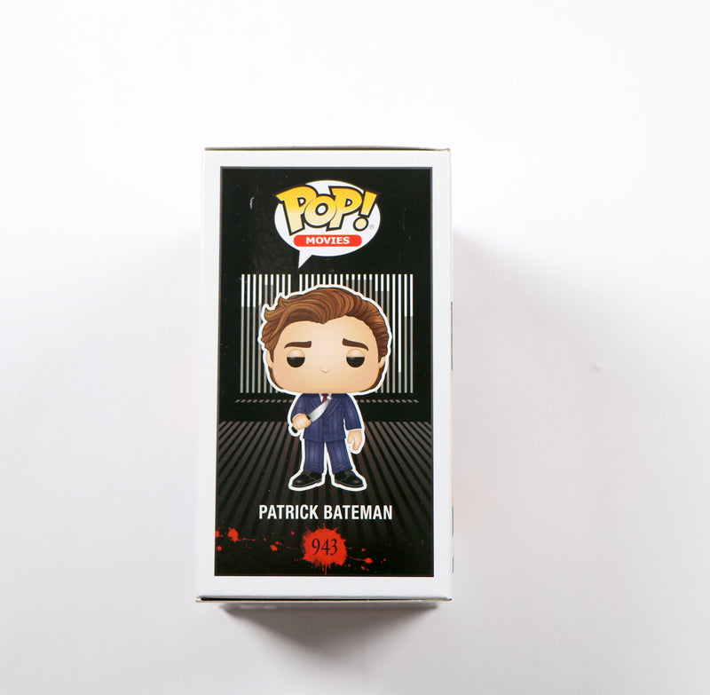 Christian Bale Signed Funko Pop 942 Patrick Bateman American Psycho Excl Beckett