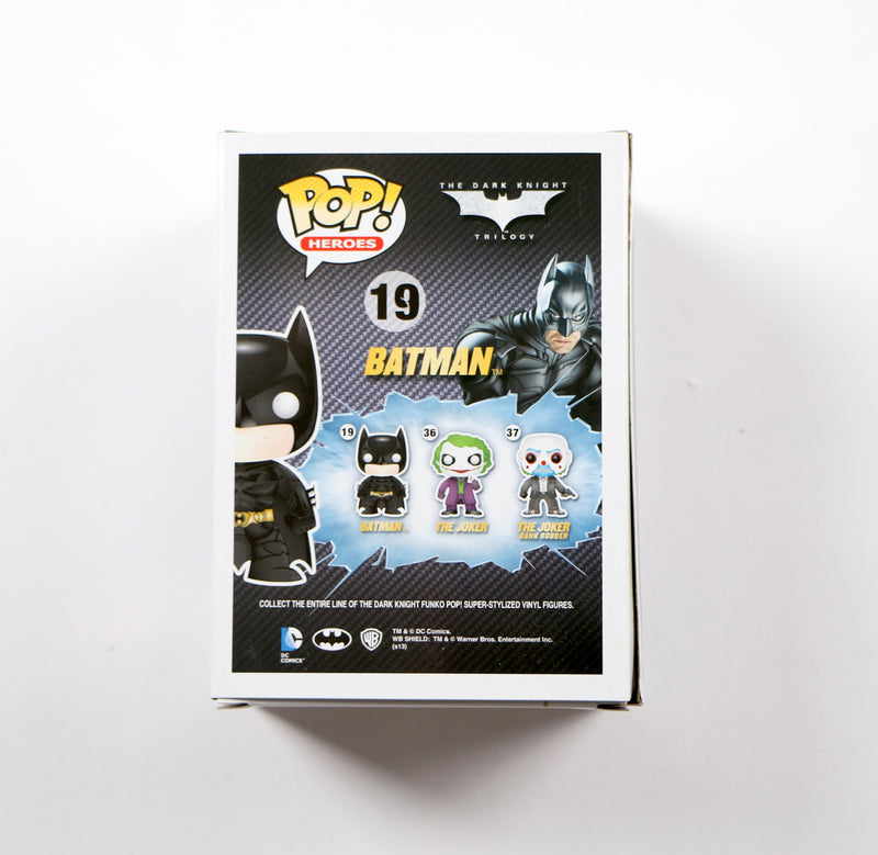 Christian Bale Signed Funko Pop 19 Batman The Dark Knight Trilogy Beckett