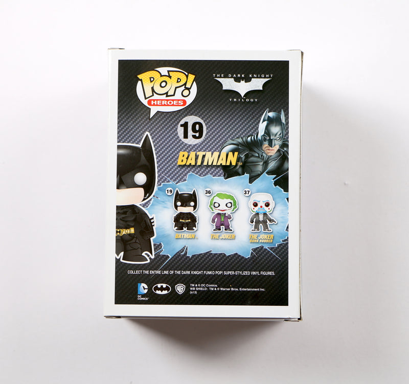 Christian Bale Signed Funko Pop 19 Batman The Dark Knight Trilogy Beckett