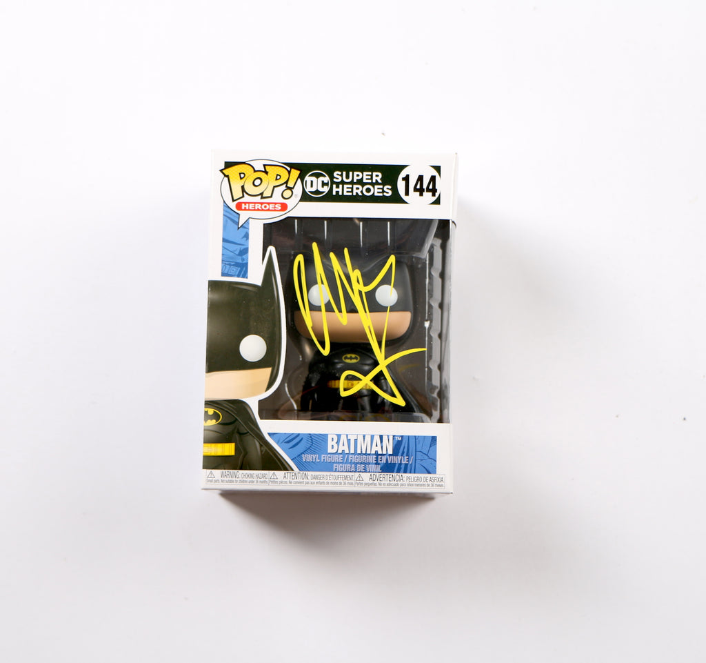 Christian Bale Signed Funko Pop 144 DC Super Hero's Batman Beckett