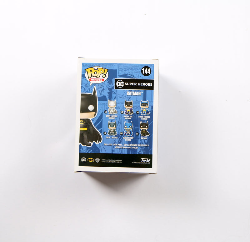 Christian Bale Signed Funko Pop 144 DC Super Hero's Batman Beckett