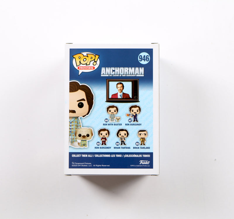 Will Ferrell Signed Funko Pop 946 Ron with Baxter Anchorman Autograph Beckett