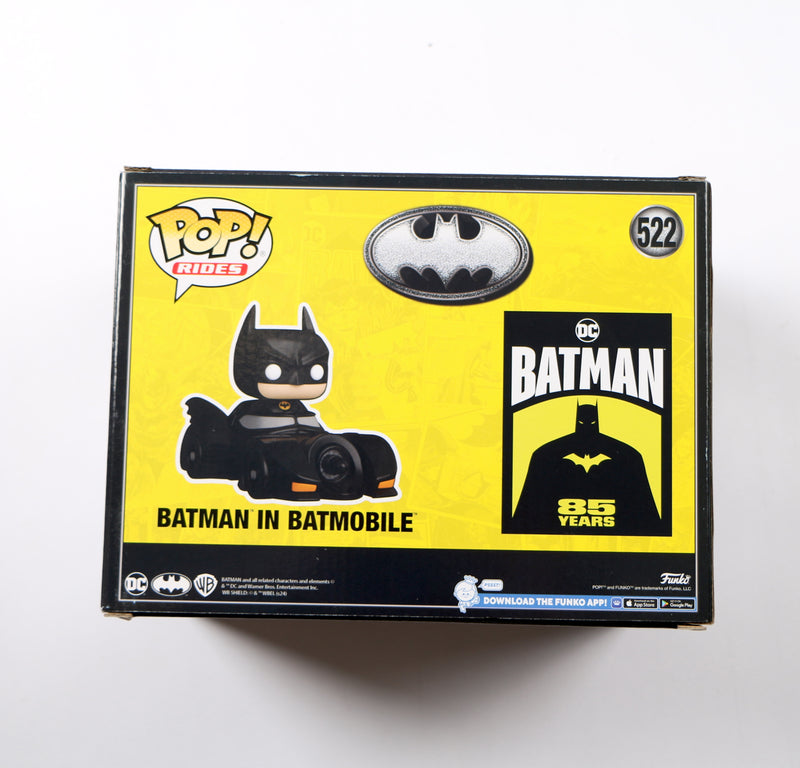 Christian Bale Signed Funko Pop 522 Batman in Batmobile Autograph Beckett