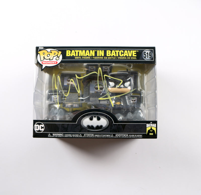 Christian Bale Signed Funko Pop 519 Batman in the Batcave Beckett