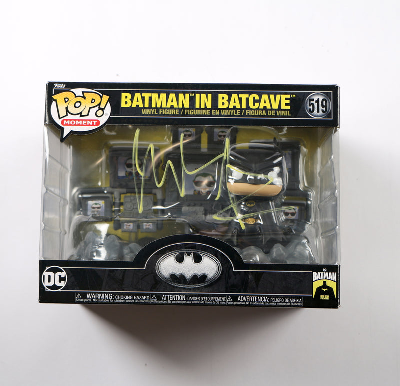 Christian Bale Signed Funko Pop 519 Batman in the Batcave Beckett