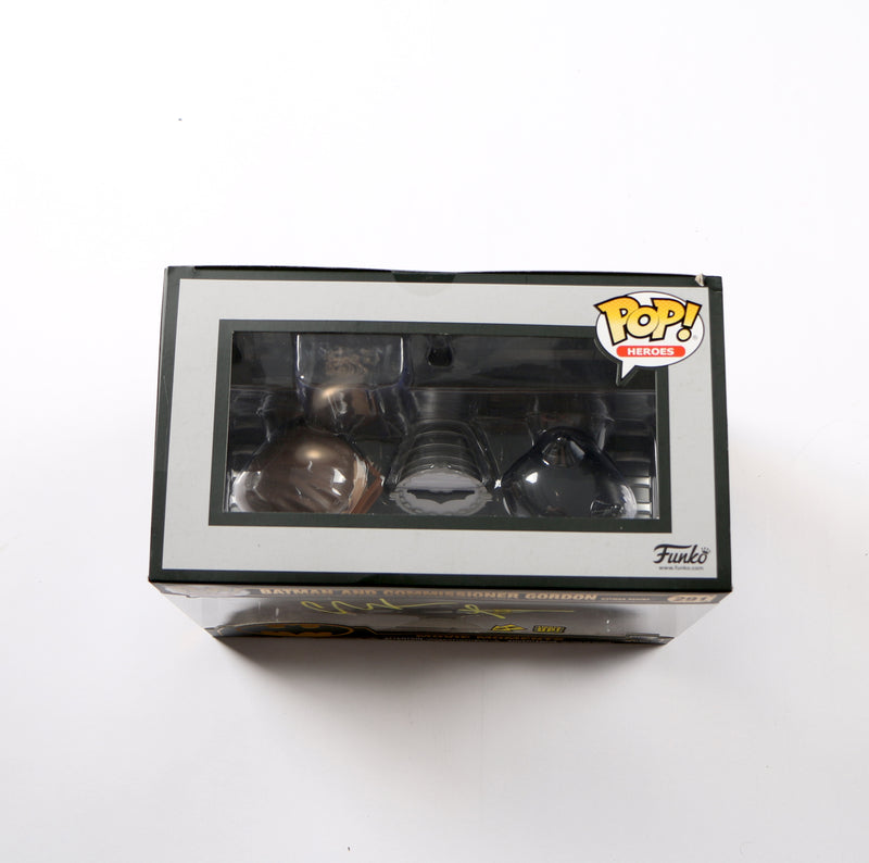 Christian Bale Signed Funko Pop 291 Batman and Commissioner Gordon Begins Beckett