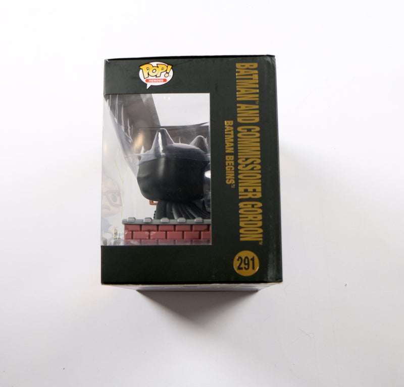 Christian Bale Signed Funko Pop 291 Batman and Commissioner Gordon Begins Beckett