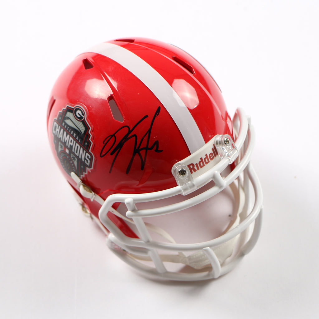 Kirby Smart Signed Mini Helmet 2021 National Championship Georgia Football - Beckett COA (Copy)