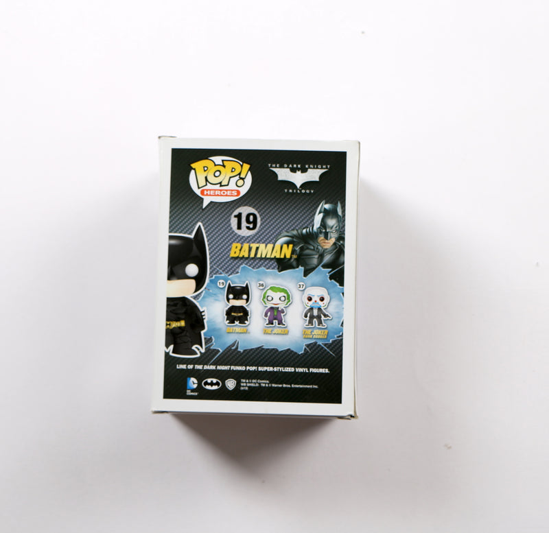 Christian Bale Signed Funko Pop 19 Batman The Dark Knight Trilogy Beckett