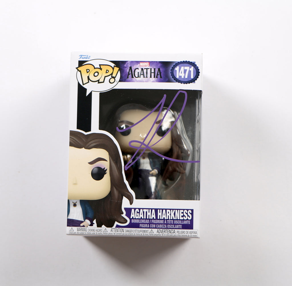Kathryn Hahn Signed Funko Pop 1471 Agatha Harkness Autograph Beckett