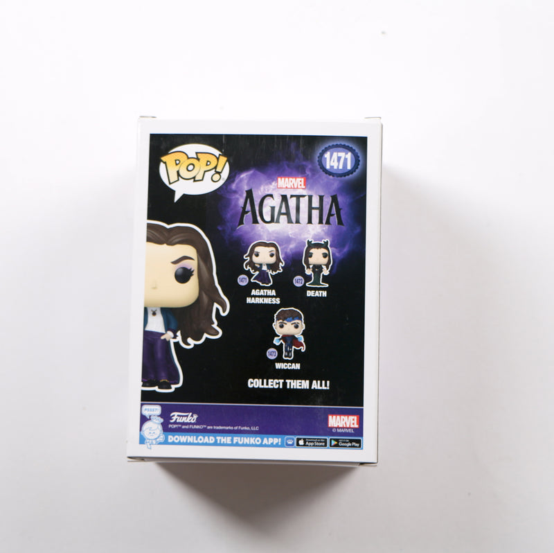 Kathryn Hahn Signed Funko Pop 1471 Agatha Harkness Autograph Beckett