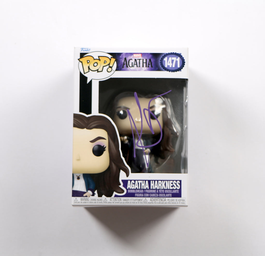 Kathryn Hahn Signed Funko Pop 1471 Agatha Harkness Autograph Beckett