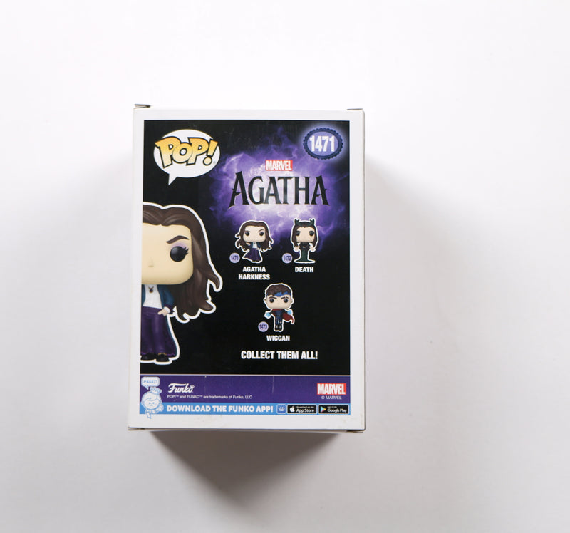 Kathryn Hahn Signed Funko Pop 1471 Agatha Harkness Autograph Beckett