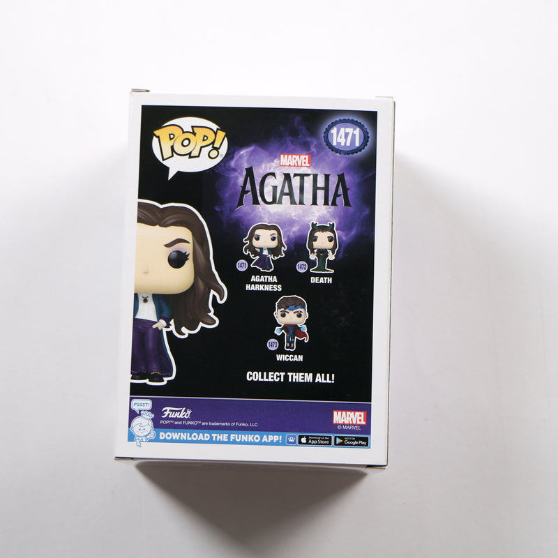 Kathryn Hahn Signed Funko Pop 1471 Agatha Harkness Autograph Beckett