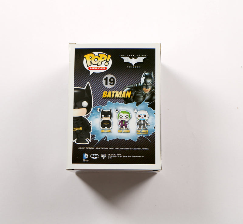 Christian Bale Signed Funko Pop 19 Batman The Dark Knight Trilogy Beckett