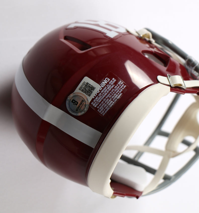 Nick Saban Signed Mini Football Helmet 18 - Alabama Football - Beckett COA