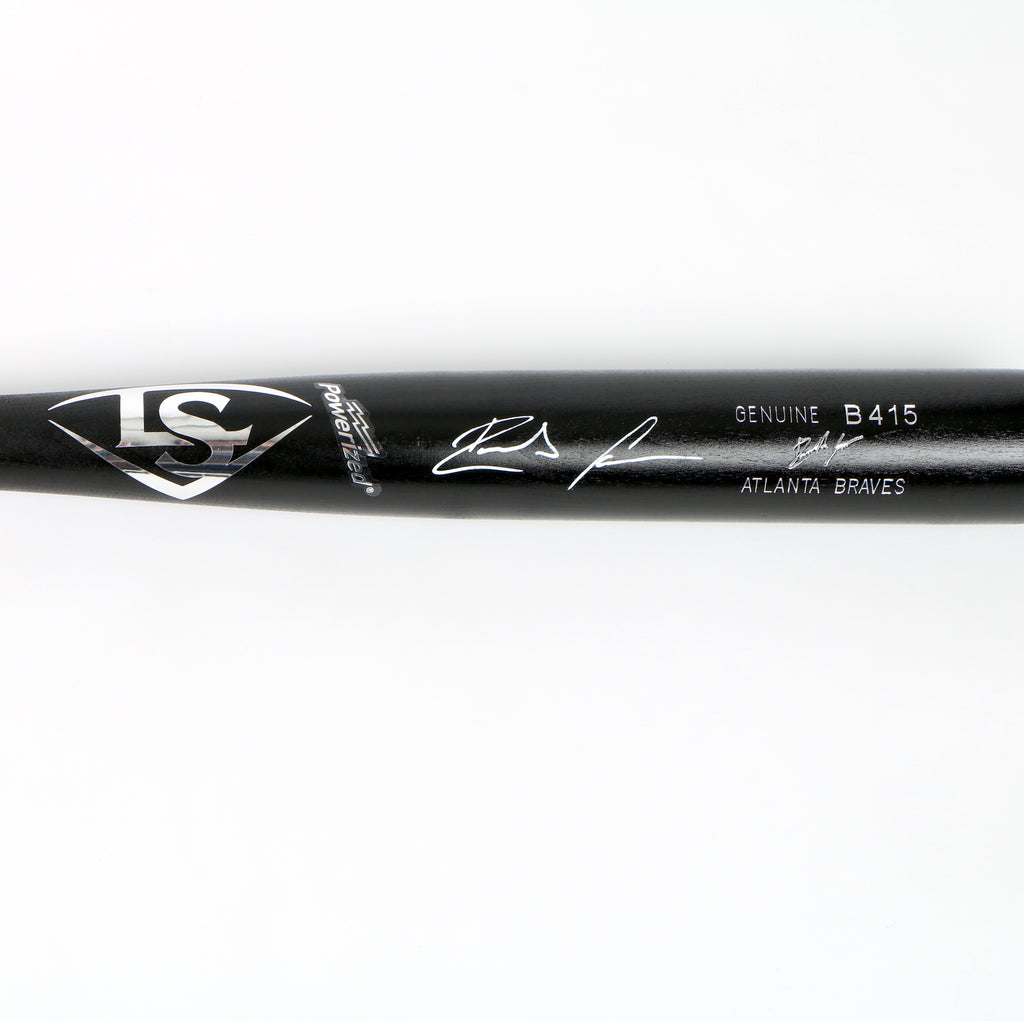 Ronald Acuna Signed Official Game Model Bat Black